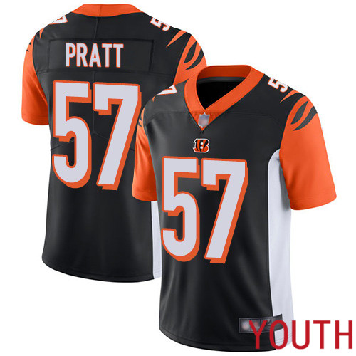 Cincinnati Bengals Limited Black Youth Germaine Pratt Home Jersey NFL Footballl 57 Vapor Untouchable